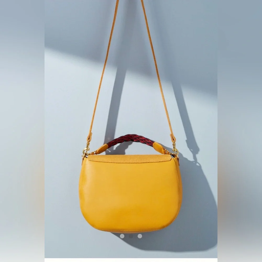RARE COLOR Clare V. Herieth Yellow Shoulder Bag - Picture 2 of 9